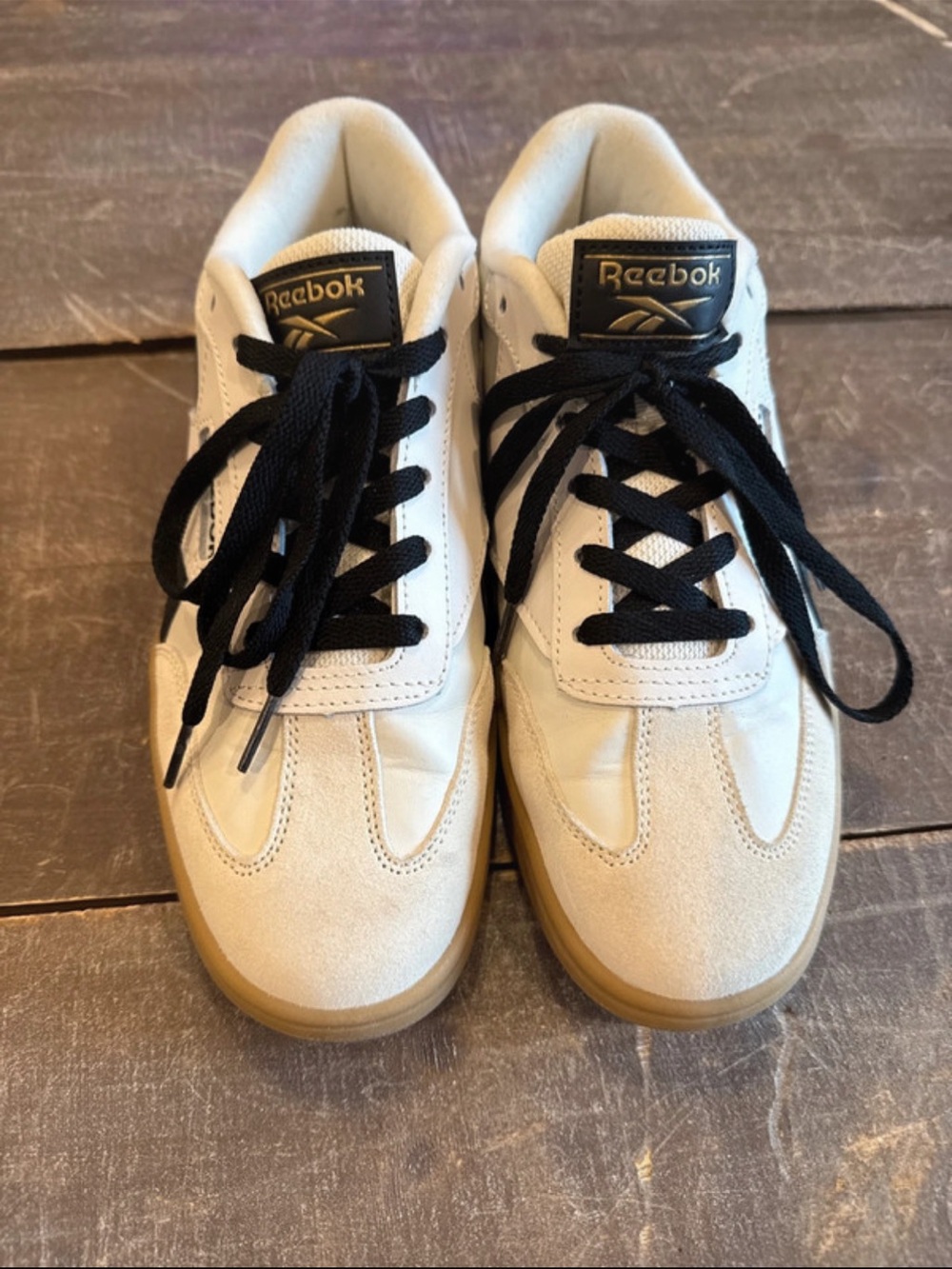 Women’s Reebok Sneakers with Gum Outsoles and Black Upper